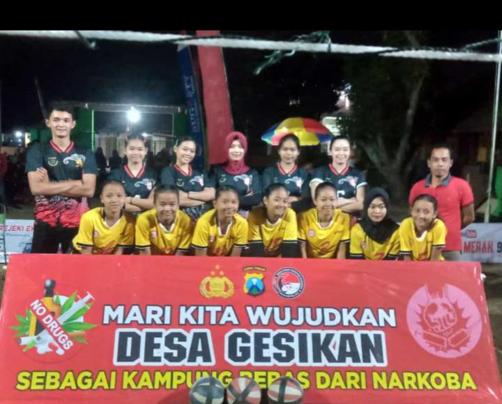 Polres Tulungagung Kampanyekan Bahaya Narkoba Lewat Olah Raga Bola Volly