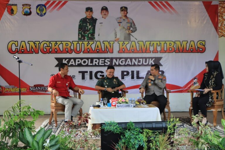 Sambut Pemilu 2024 Kapolres Nganjuk Ajak Perkuat Peran Tiga Pilar dan Ulama Kamtibmas Hingga Tingkat Desa