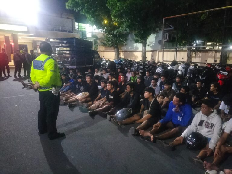 Polres Lumajang Amankan 40 Unit Motor Diduga Terlibat Balap Liar